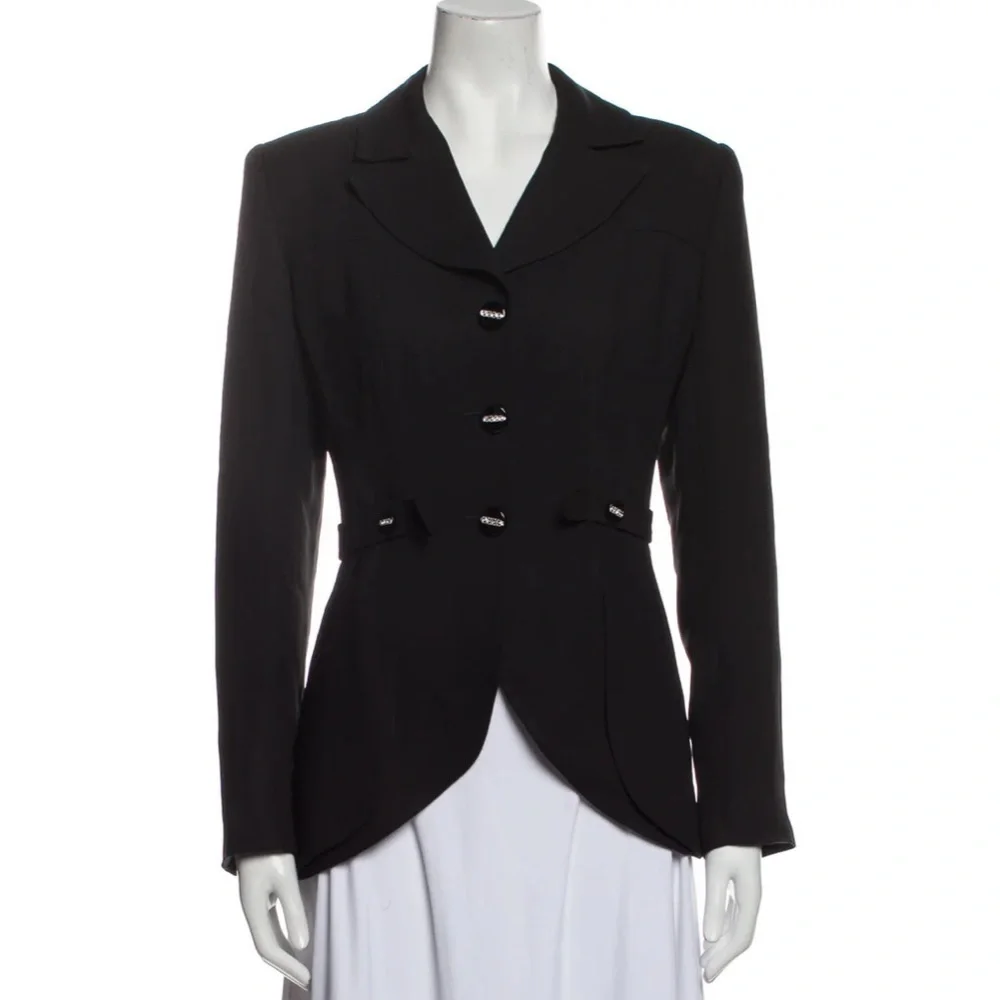 Alberto Makali Button‎ Blazer in Black Size 4